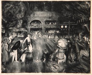 ಟೂರ್ನಮೆಂಟ್, 1920 ಟರ್ಕಿ by George Wesley Bellows